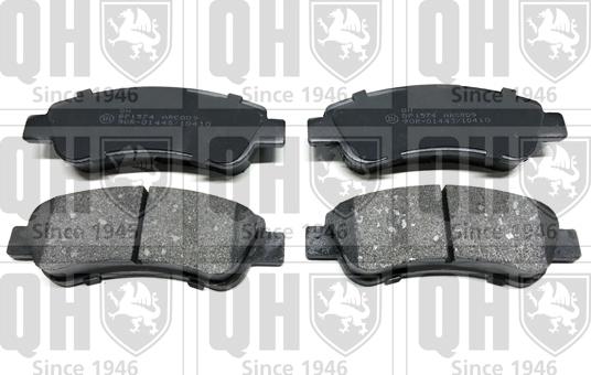 Quinton Hazell BP1574 - Brake Pad Set, disc brake autospares.lv