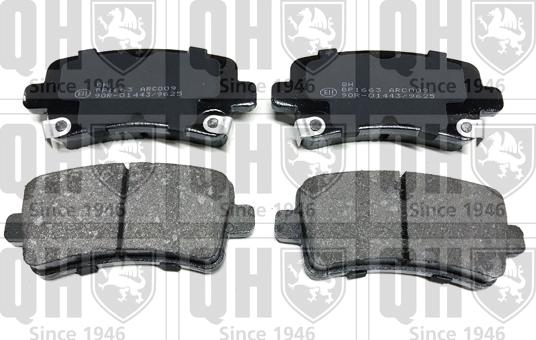 Quinton Hazell BP1663 - Brake Pad Set, disc brake autospares.lv