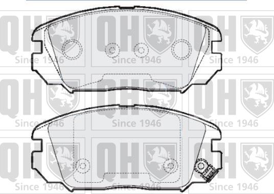 Quinton Hazell BP1688 - Brake Pad Set, disc brake autospares.lv