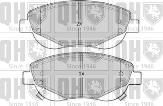 Quinton Hazell BP1683 - Brake Pad Set, disc brake autospares.lv