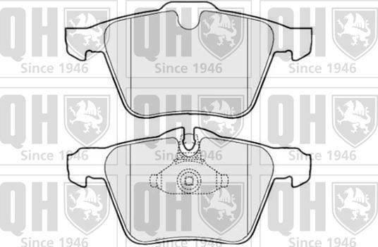 Quinton Hazell BP1630 - Brake Pad Set, disc brake autospares.lv