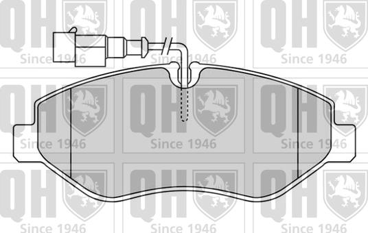 Quinton Hazell BP1624 - Brake Pad Set, disc brake autospares.lv