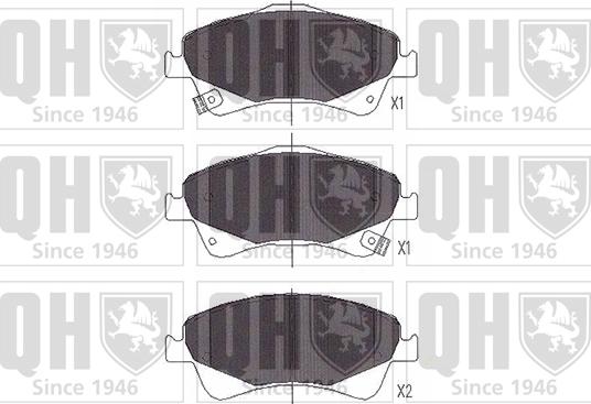 Quinton Hazell BP1679 - Brake Pad Set, disc brake autospares.lv