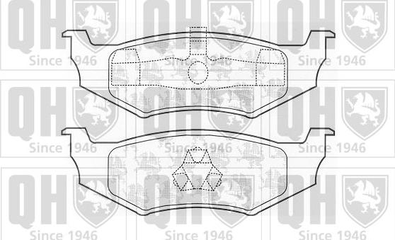 Quinton Hazell BP1035 - Brake Pad Set, disc brake autospares.lv