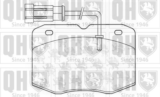 Quinton Hazell BP1030 - Brake Pad Set, disc brake autospares.lv