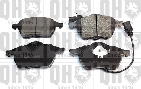 Quinton Hazell BP1022 - Brake Pad Set, disc brake autospares.lv