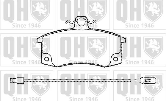 Quinton Hazell BP1185 - Brake Pad Set, disc brake autospares.lv