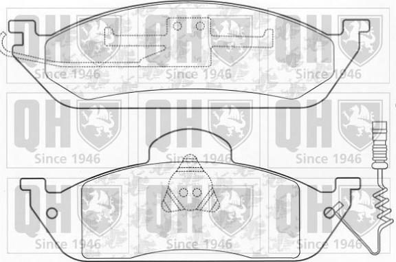 Quinton Hazell BP1134 - Brake Pad Set, disc brake autospares.lv