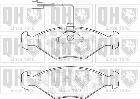 Quinton Hazell BP1124 - Brake Pad Set, disc brake autospares.lv
