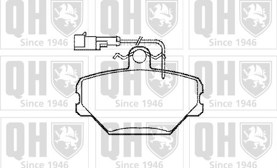 Quinton Hazell BP1174 - Brake Pad Set, disc brake autospares.lv