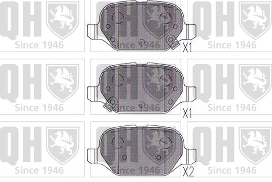 Quinton Hazell BP1851 - Brake Pad Set, disc brake autospares.lv