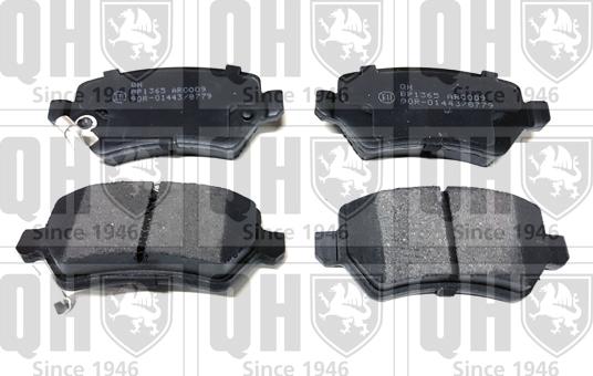 Quinton Hazell BP1365 - Brake Pad Set, disc brake autospares.lv