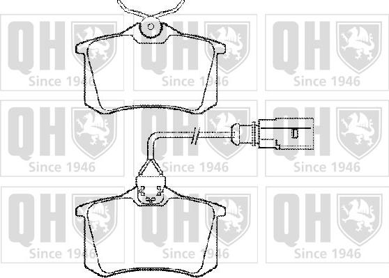 Quinton Hazell BP1301 - Brake Pad Set, disc brake autospares.lv