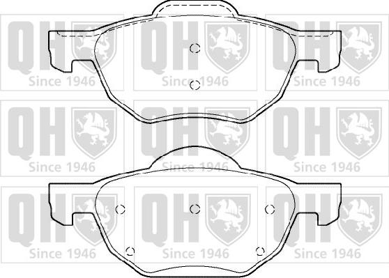 Quinton Hazell BP1380 - Brake Pad Set, disc brake autospares.lv