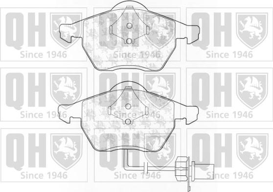 Quinton Hazell BP1324 - Brake Pad Set, disc brake autospares.lv