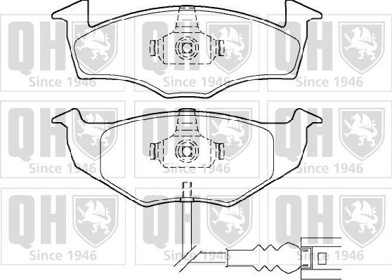 Quinton Hazell BP1372 - Brake Pad Set, disc brake autospares.lv