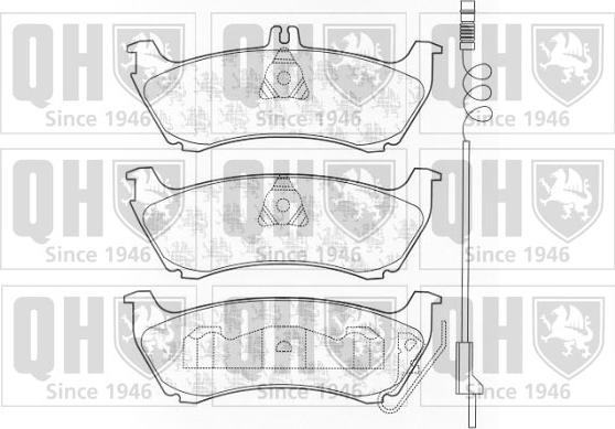 Quinton Hazell BP1293 - Brake Pad Set, disc brake autospares.lv