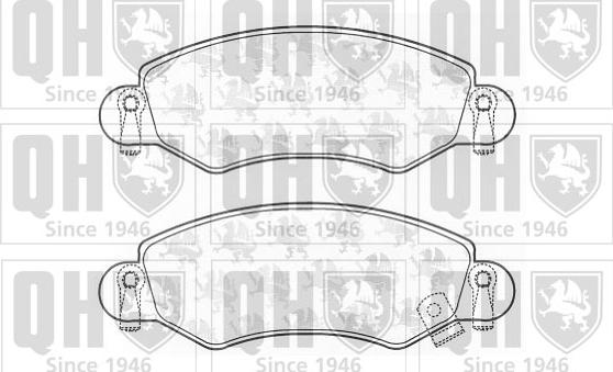 Quinton Hazell BP1254 - Brake Pad Set, disc brake autospares.lv