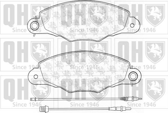 Quinton Hazell BP1253 - Brake Pad Set, disc brake autospares.lv