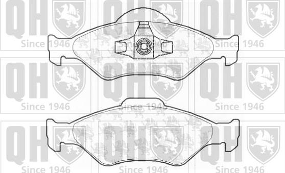 Quinton Hazell BP1260 - Brake Pad Set, disc brake autospares.lv