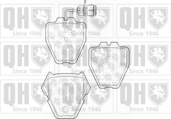 Quinton Hazell BP1268 - Brake Pad Set, disc brake autospares.lv