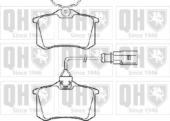 Quinton Hazell BP1280 - Brake Pad Set, disc brake autospares.lv