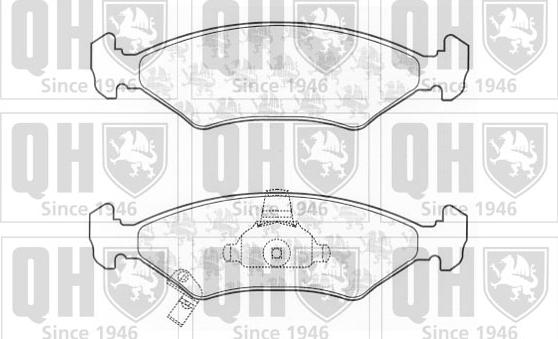 Quinton Hazell BP1225 - Brake Pad Set, disc brake autospares.lv