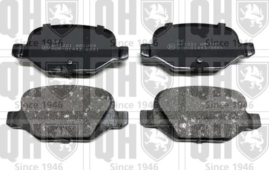 Quinton Hazell BP1221 - Brake Pad Set, disc brake autospares.lv