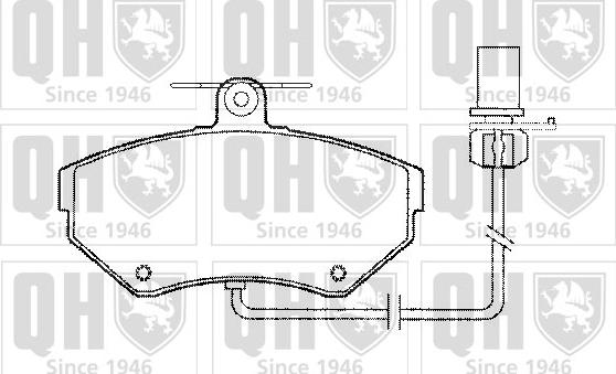 Quinton Hazell BP1279 - Brake Pad Set, disc brake autospares.lv