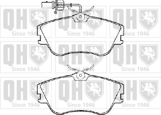 Quinton Hazell BP1275 - Brake Pad Set, disc brake autospares.lv