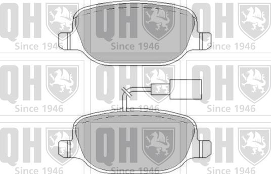 Quinton Hazell BP1744 - Brake Pad Set, disc brake autospares.lv