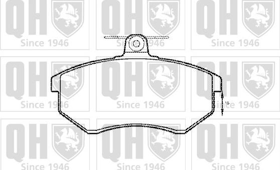 Quinton Hazell BP175 - Brake Pad Set, disc brake autospares.lv