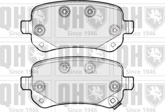 Quinton Hazell BP1706 - Brake Pad Set, disc brake autospares.lv