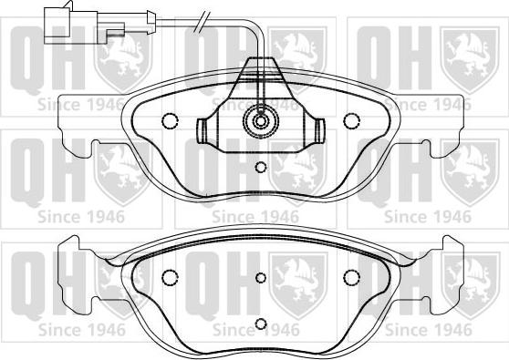 Quinton Hazell BP861 - Brake Pad Set, disc brake autospares.lv