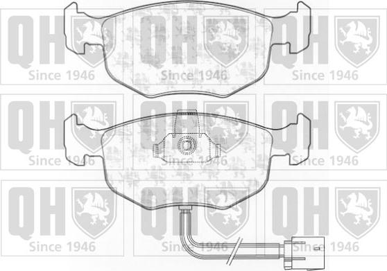 Quinton Hazell BP834 - Brake Pad Set, disc brake autospares.lv