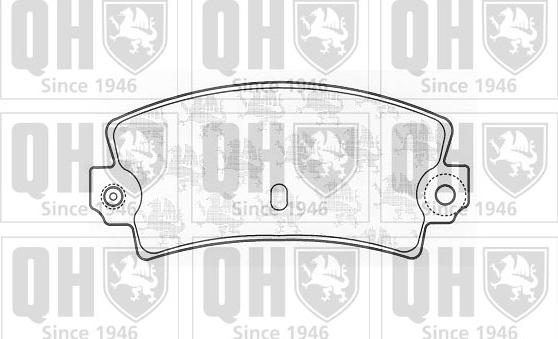 Quinton Hazell BP208 - Brake Pad Set, disc brake autospares.lv