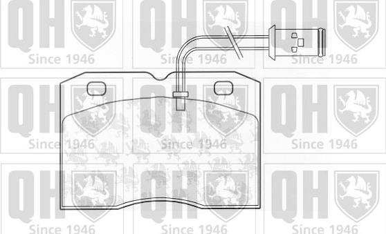 Quinton Hazell BP728 - Brake Pad Set, disc brake autospares.lv