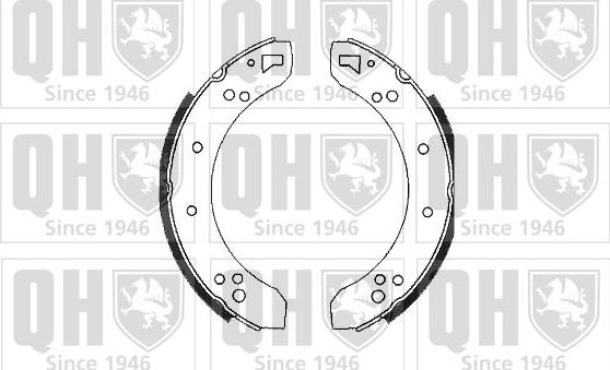 Quinton Hazell BS500 - Brake Shoe Set autospares.lv