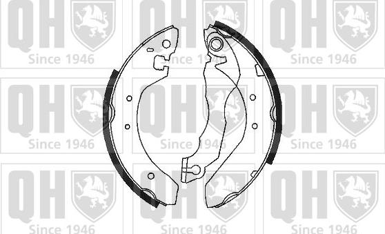 Quinton Hazell BS609 - Brake Shoe Set autospares.lv