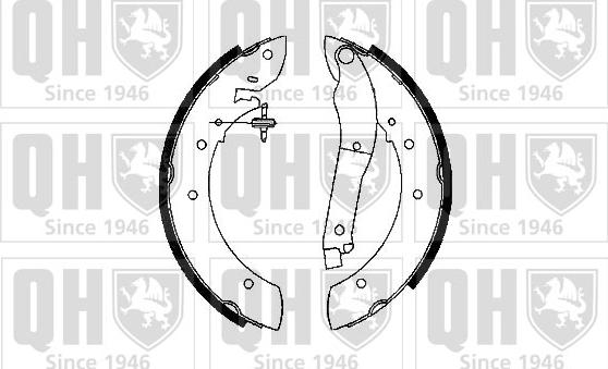 Quinton Hazell BS624 - Brake Shoe Set autospares.lv