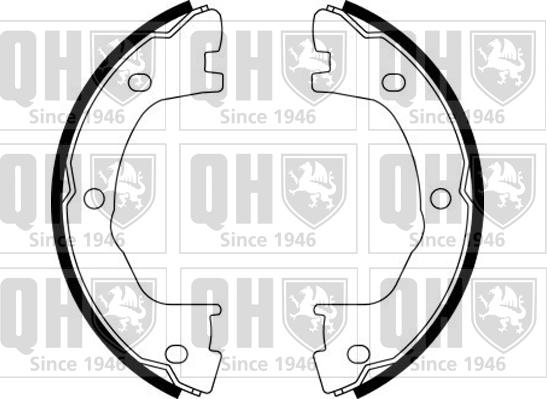 Quinton Hazell BS1140 - Brake Shoe Set, parking brake autospares.lv