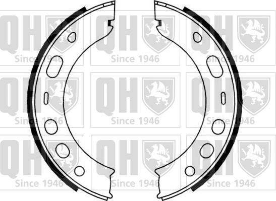 Quinton Hazell BS1160 - Brake Shoe Set, parking brake autospares.lv