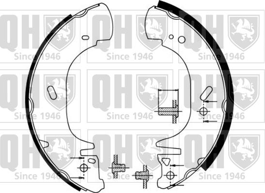 Quinton Hazell BS1134 - Brake Shoe Set autospares.lv