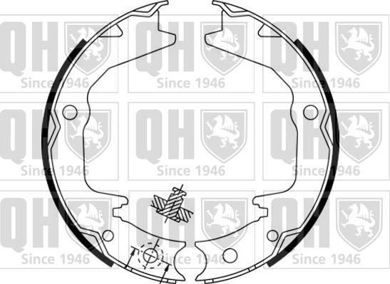 Quinton Hazell BS1138 - Brake Shoe Set, parking brake autospares.lv