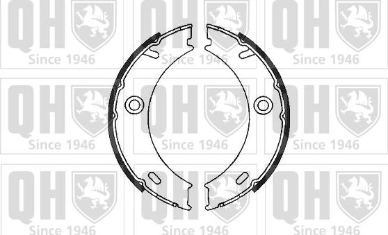 Quinton Hazell BS1129 - Brake Shoe Set, parking brake autospares.lv