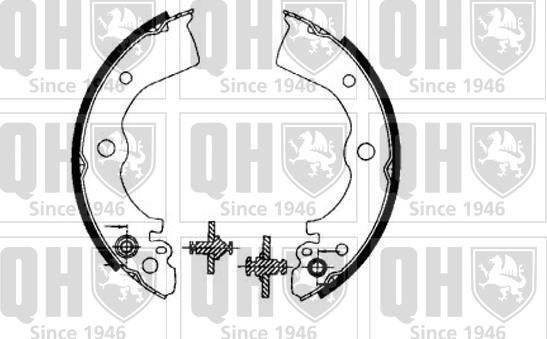 Quinton Hazell BS843 - Brake Shoe Set autospares.lv