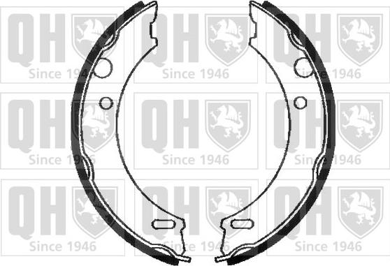 Quinton Hazell BS885 - Brake Shoe Set, parking brake autospares.lv