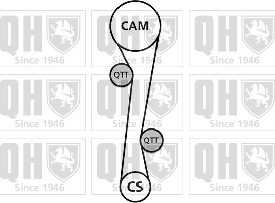 Quinton Hazell QBK839 - Timing Belt Set autospares.lv