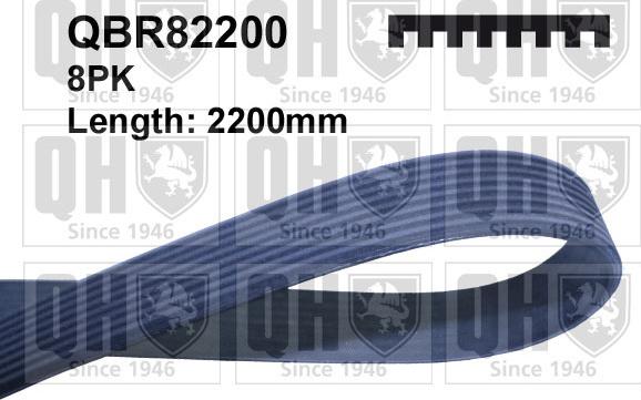 Quinton Hazell QBR82200 - V-Ribbed Belt autospares.lv