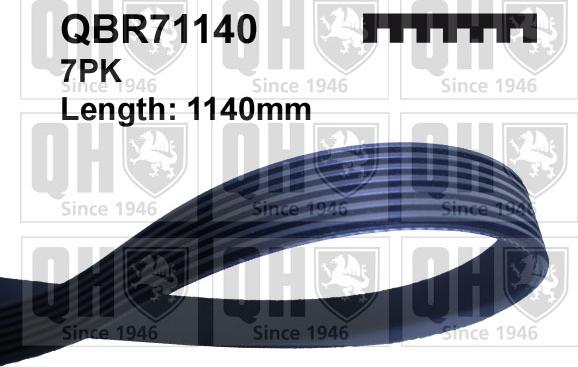 Quinton Hazell QBR71140 - V-Ribbed Belt autospares.lv